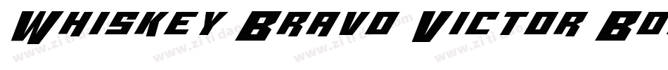 Whiskey Bravo Victor Bold字体转换